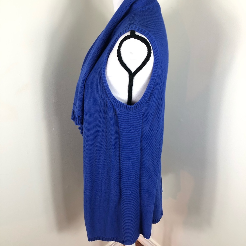 Lilly Pulitzer Tassel Fringe Blue Vest XS - Picture 4 of 6